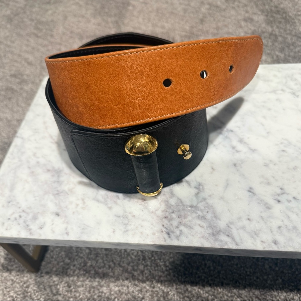 Stylish Black and Tan Women's Belt